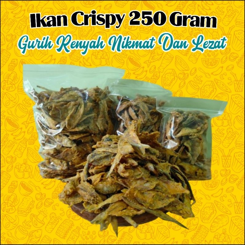 

PROMOI KAN CRISPY 250 GRAM GURIH KRIUK RENYAH ORIGINAL HALAL MAKANAN RINGAN SNACK CEMILAN FISH HALAL COD