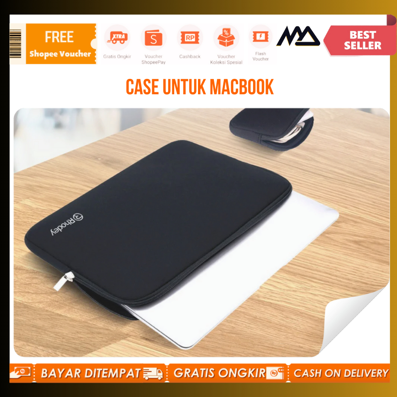 Rhodey Sleeve Case for Macbook Pro Touchbar Neoprene with Pouch 13 Inch - YG6005 voucher shopee pay