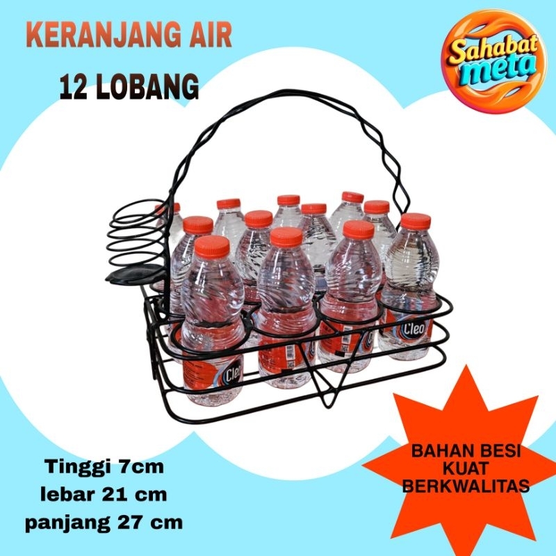 Keranjang Air Mineral Gelas Mbs Rak Tempat Aqua gelas Bahan Besi Anti Karat