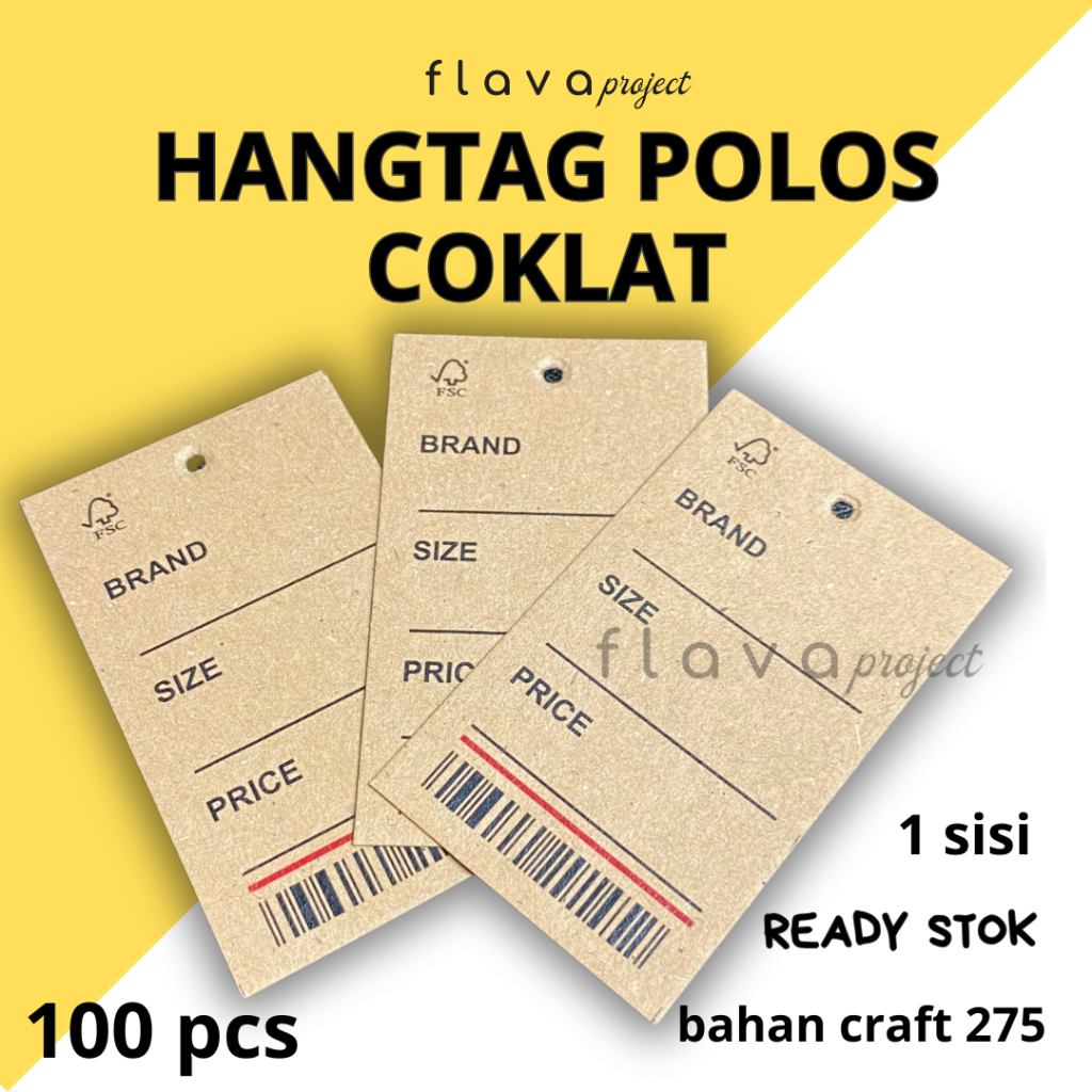

Ready Stock Hangtag Polos Coklat - Label Harga Pricetag - label harga murah - siap pakai - bandrol harga