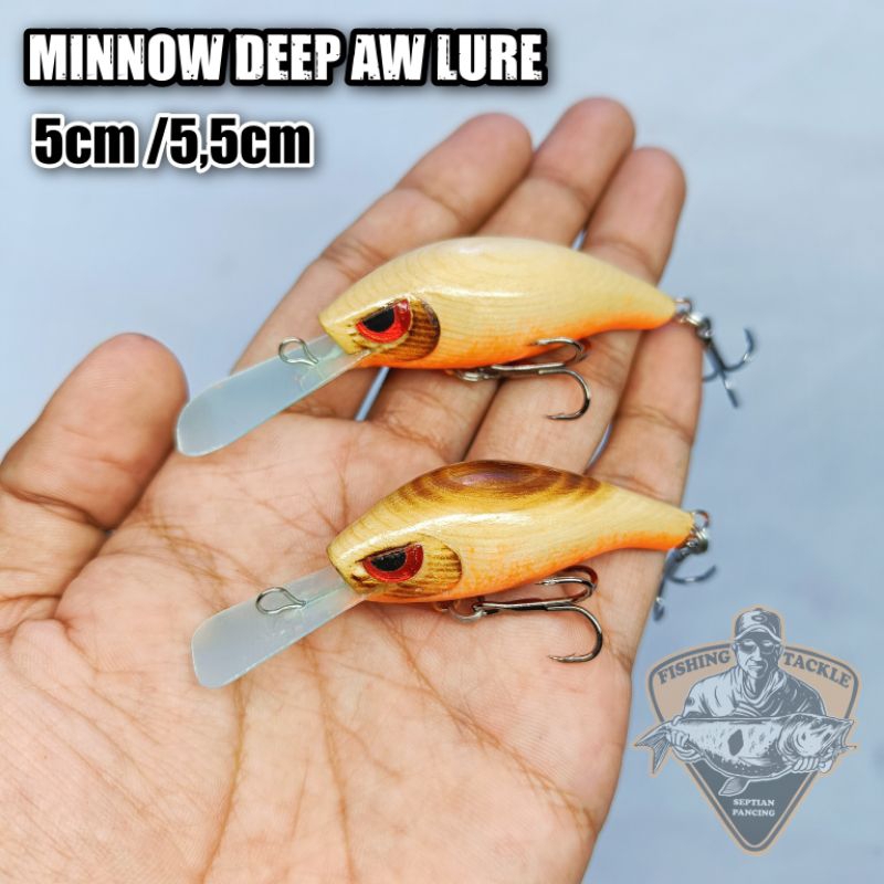 Minnow AW LURE Umpan Casting Hampala Air keruh