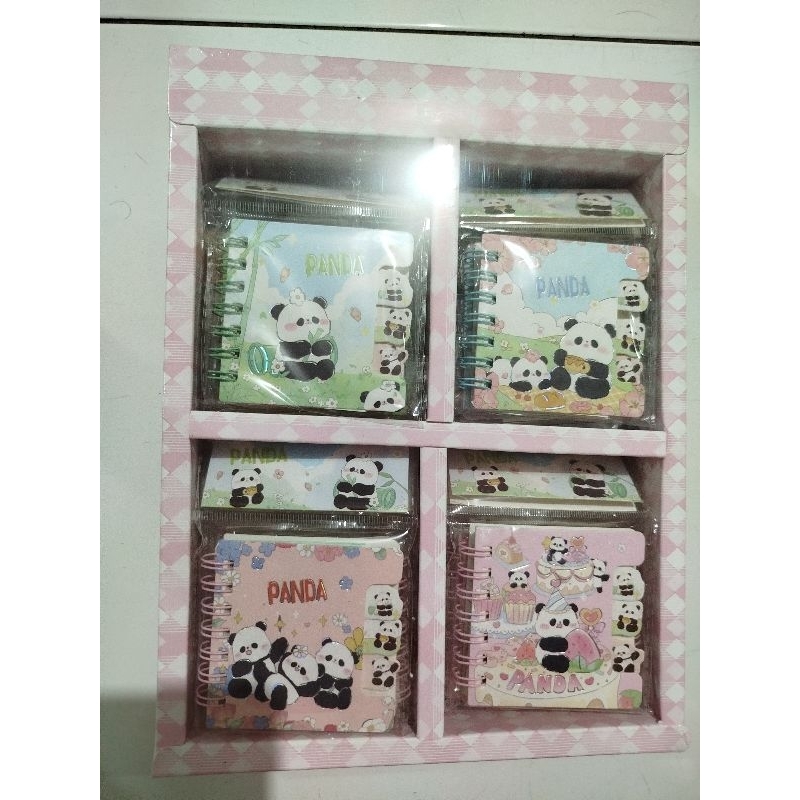 

Notes Ring Cute Panda 24pcs 1Box || Buku Catatan Kecil