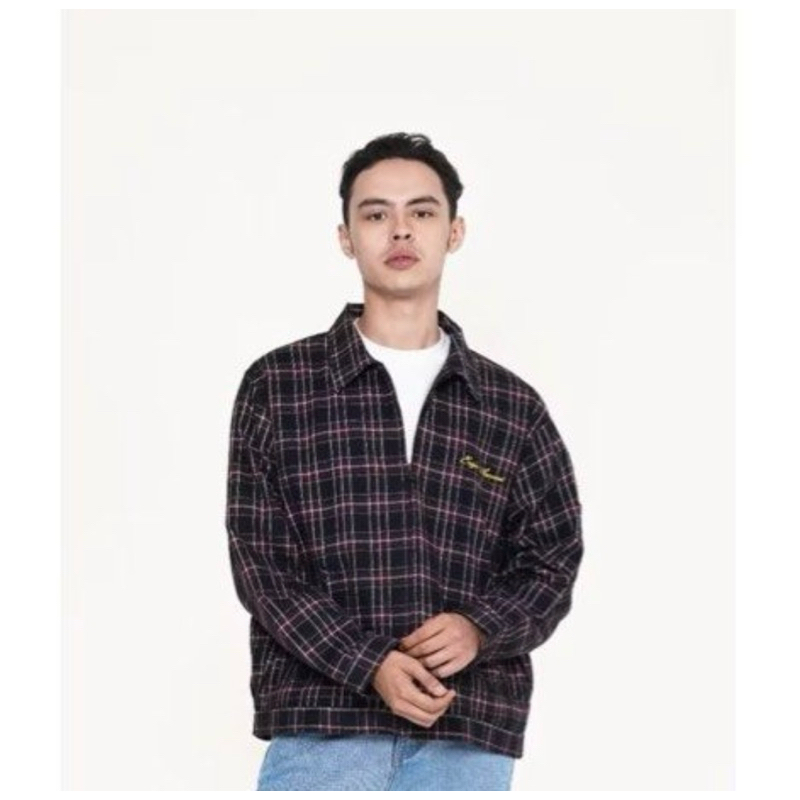 erigo jaket zipper hoodie flannel