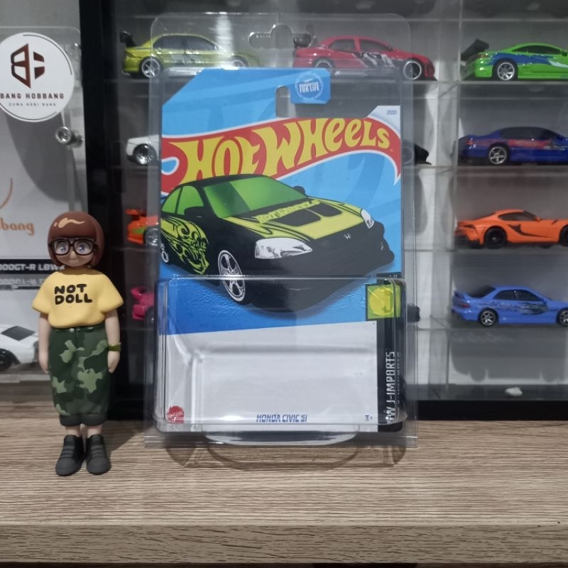 Custom Card Honda Civic Si Black/Hitam Green/Hijau 2002 Hot Wheels