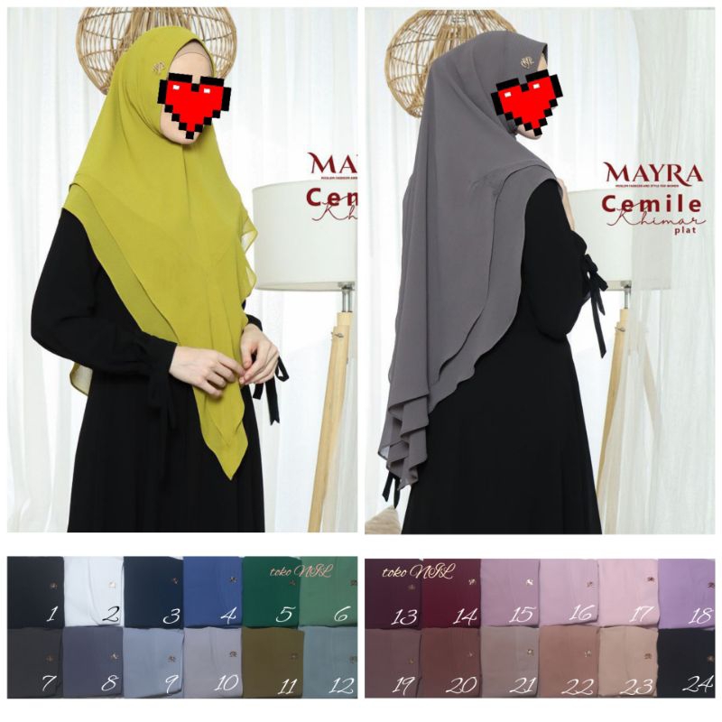 CEMILE khimar plat by MAYRA