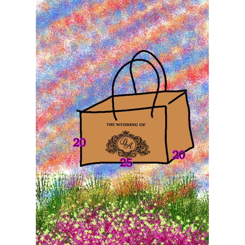 

paperbag sablon p25 x L20 x t20