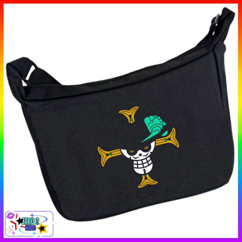 Tas selempang anime one piece anak dan dewasa ransel sekolah sd smp sma all size lambang bajak laut 