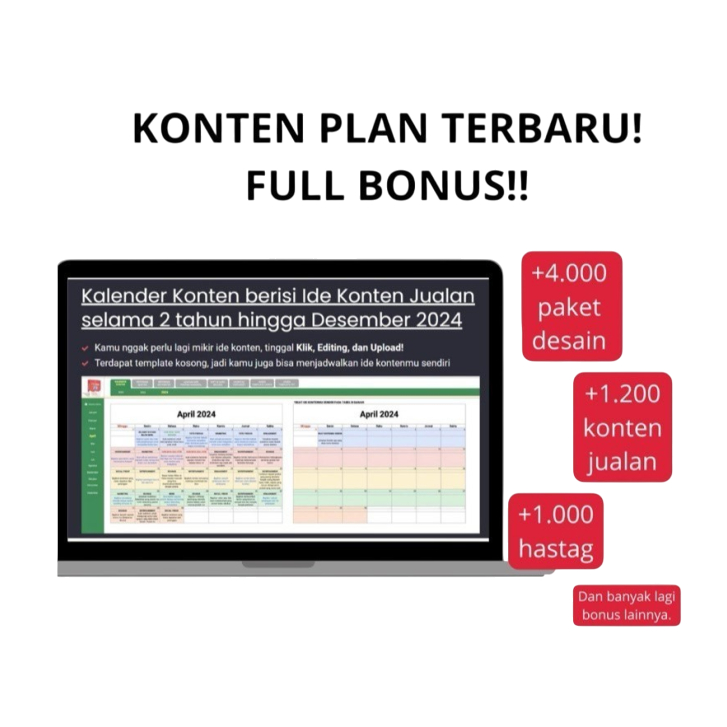 KONTEN PLAN Konten Kalender PRO FULL BONUS