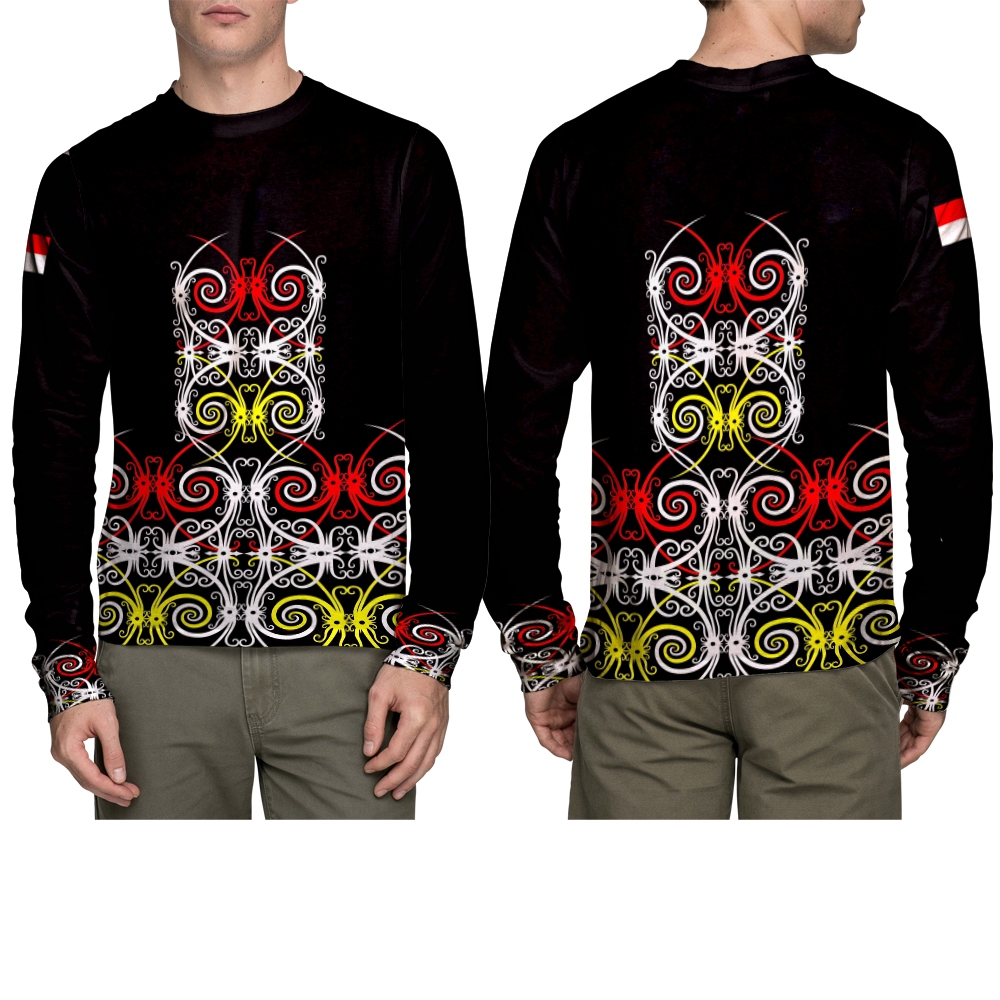 KAOS MOTIF DAYAK  BAJU KAOS MOTIF DAYAK KEREN TERARU