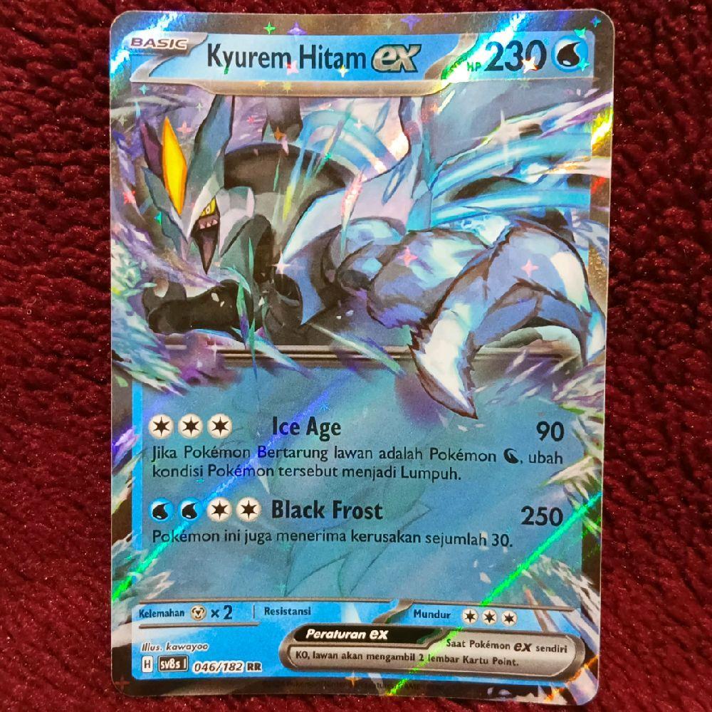 Kyurem Hitam EX RR sv8s - Pokemon TCG Indonesia foil holo