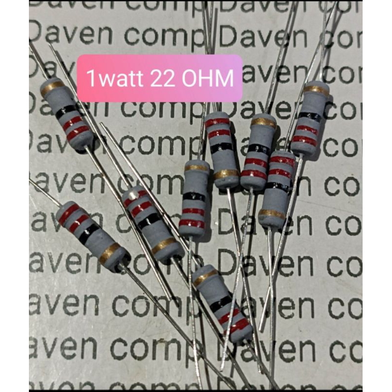 10BUAH RESISTOR 1WATT 22 OHM 1W 22 OHM 1 WATT 22 OHM 1WATT 22OHM