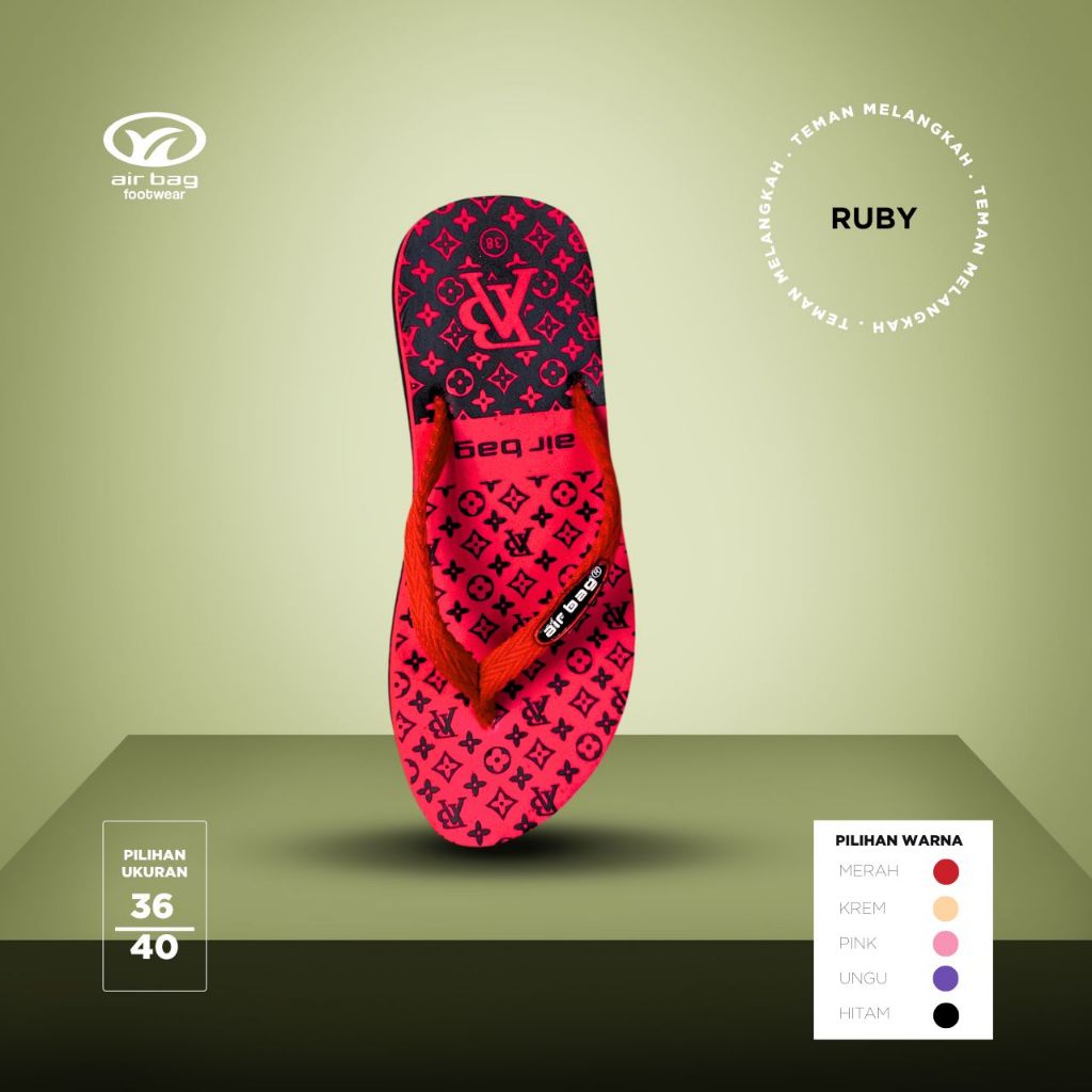 Ruby Airbag - Sandal Wanita Promo Sandal Jepit Wanita Sandal Santai Sandal Motif Warna-Warni Cantik 