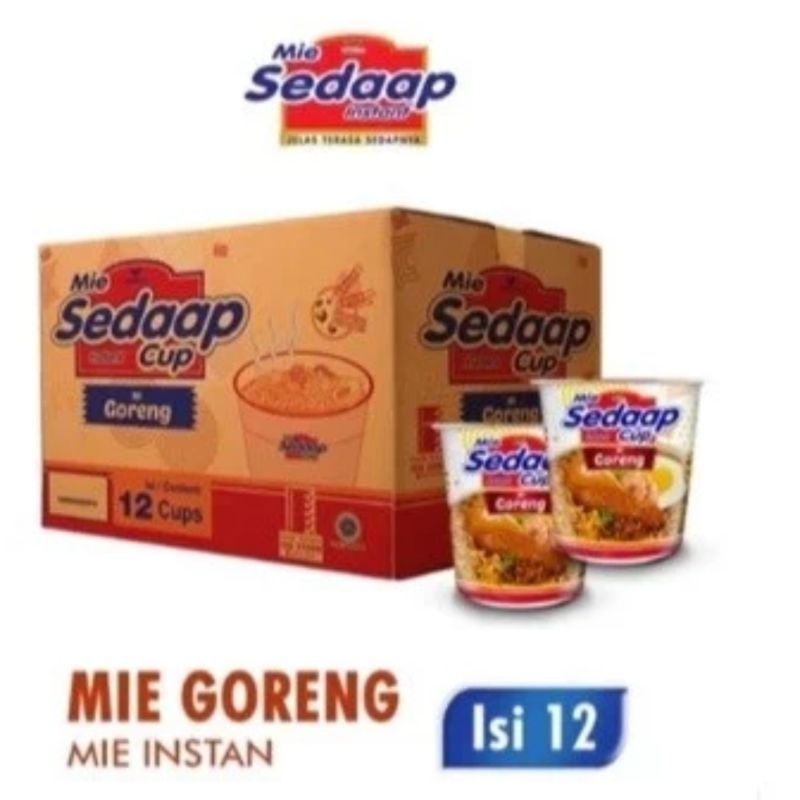 

[ 1 Ctn - 12 Pcs ] Mie Sedaap Cup Instan Rasa Mie Goreng 85 gr