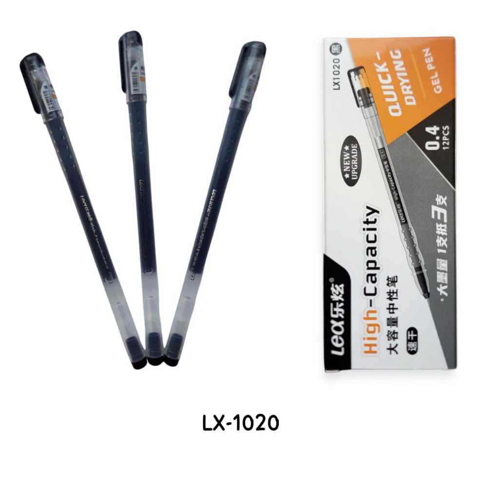 

BALLPOINT PEN GEL PENA CAIR FULL TANK CAPACITY BODY PUTIH UJUNG LANCIP NEEDLE TIP 0.4 MM