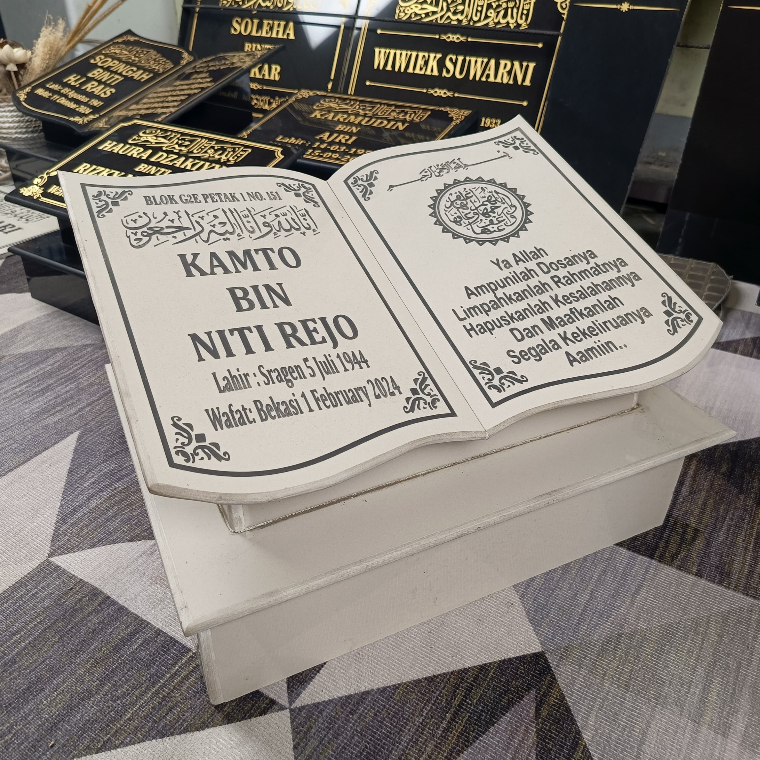 BATU NISAN MAKAM 30X40 CM ~ WARNA CERAM