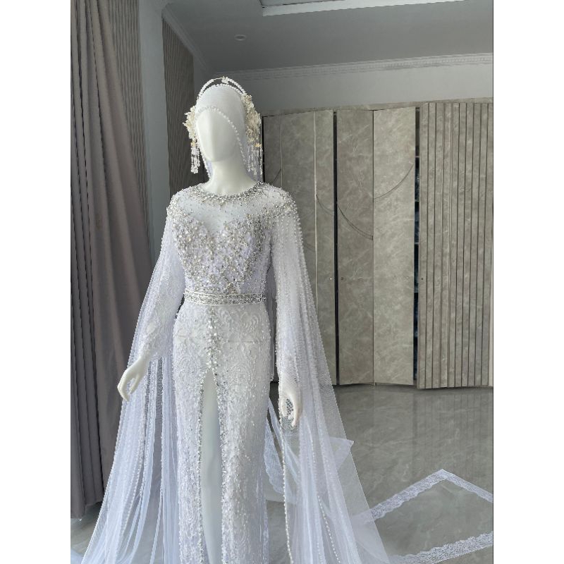 kebaya pengantin putih