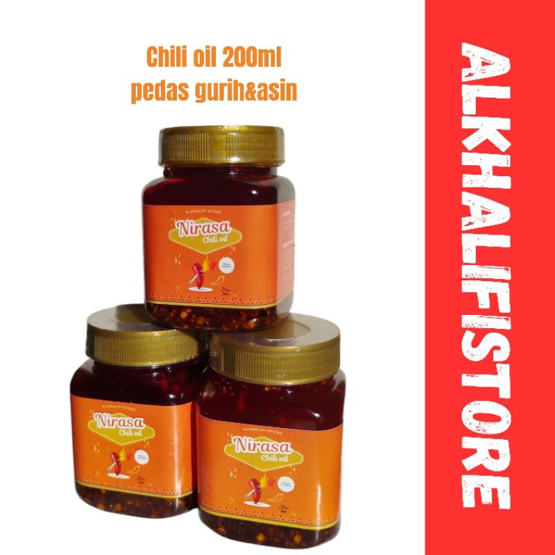 

CHILI OIL pedas 200ml Nirasa| bumbu pelengkap Pedas| minyak cabai praktis