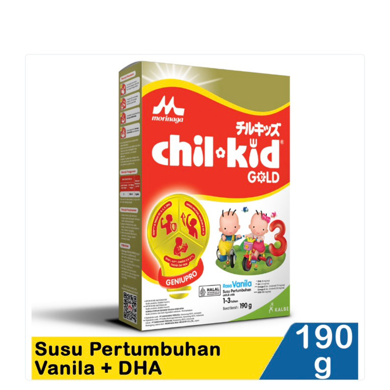 

Chil Kid Gold 3 Susu Formula Pertumbuhan Anak Usia 1-3 Tahun Vanila 190gr