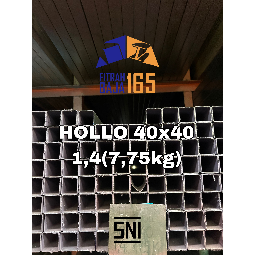 Besi Holo / Hollow Hitam Ukuran 40x40