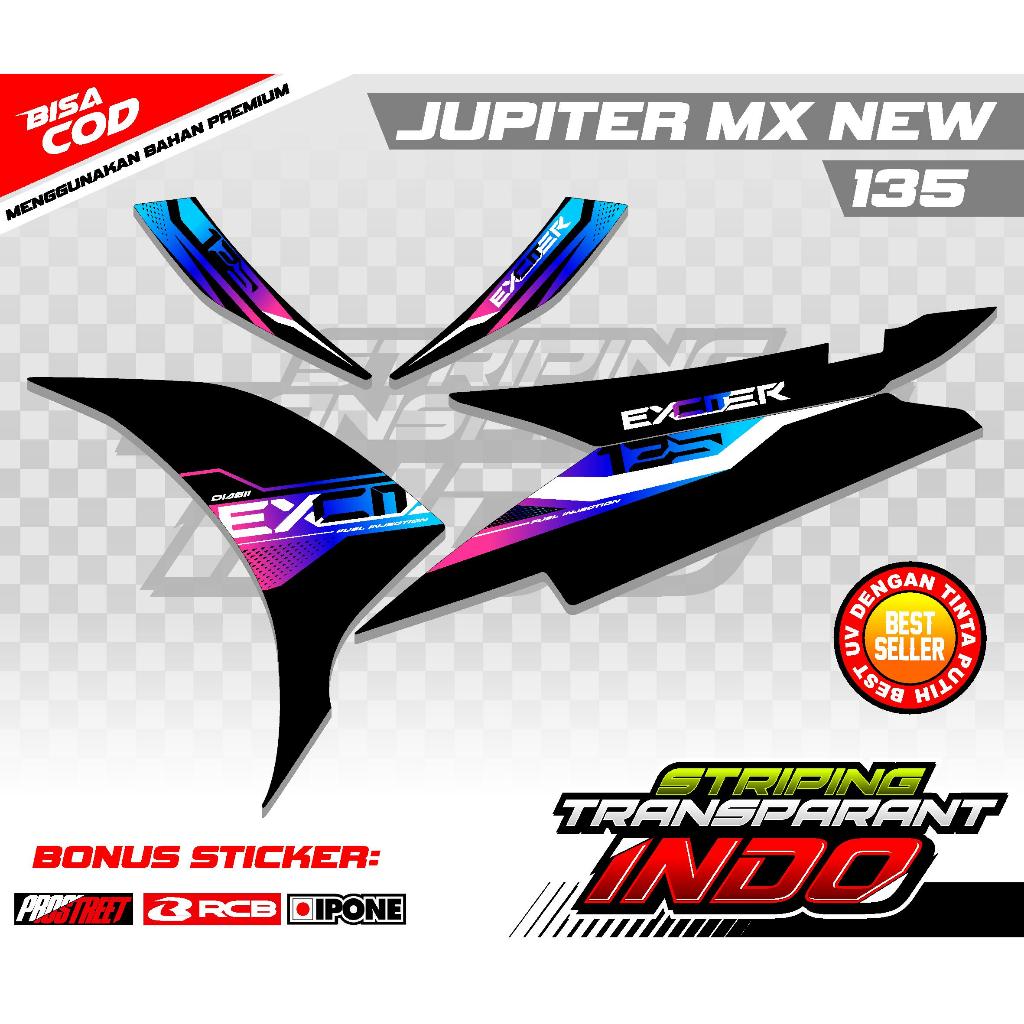 STRIPING VARIASI JUPITER MX 135 NEW / STICKER LIST VARIASI MOTOR YAMAHA JUPITER MX 135 BARU