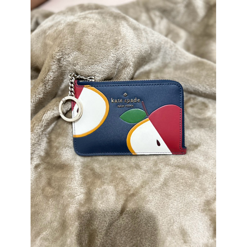 (SOLD) Kate Spade - Honeycrisp Apple Medium L-Zip Card Holder