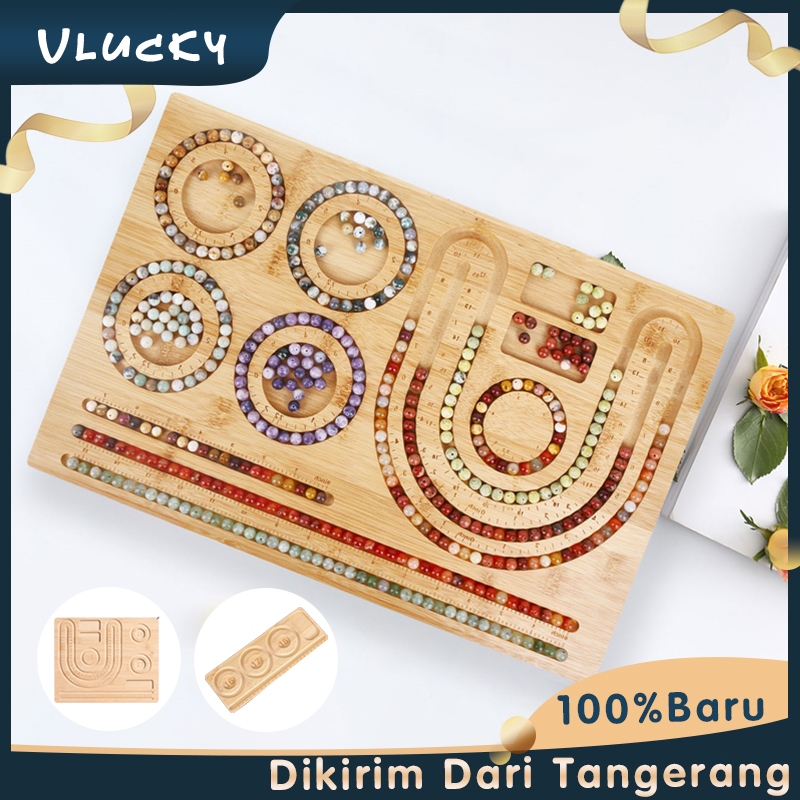 

Papan Beads Kayu 13cm/35cm/43cm Papan Manik Manik Gelang Dengan Papan Beads Penanda Ukuran