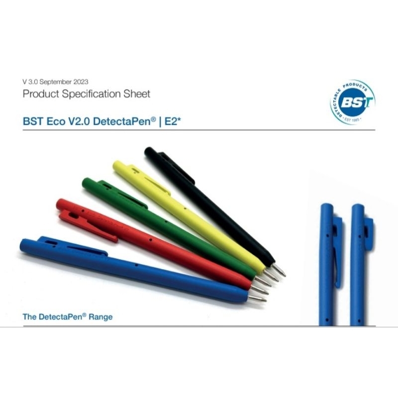 

BST Eco V2.0 DetectaPen | E2 Pulpen Pena Audit Food BRC
