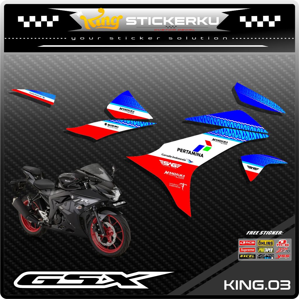 STICKER STRIPING GSX-R 150 - STRIPING GSX-R 150 PREMIUM KS 03