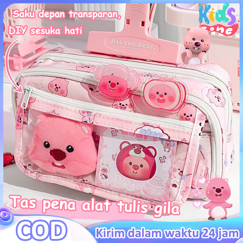 

Loopy Tas Pensil Tempat Alat Tulis Pasukan Sekolah Pencil case Aesthetic Tas Pena Tas Pensil Kapasitas Besar