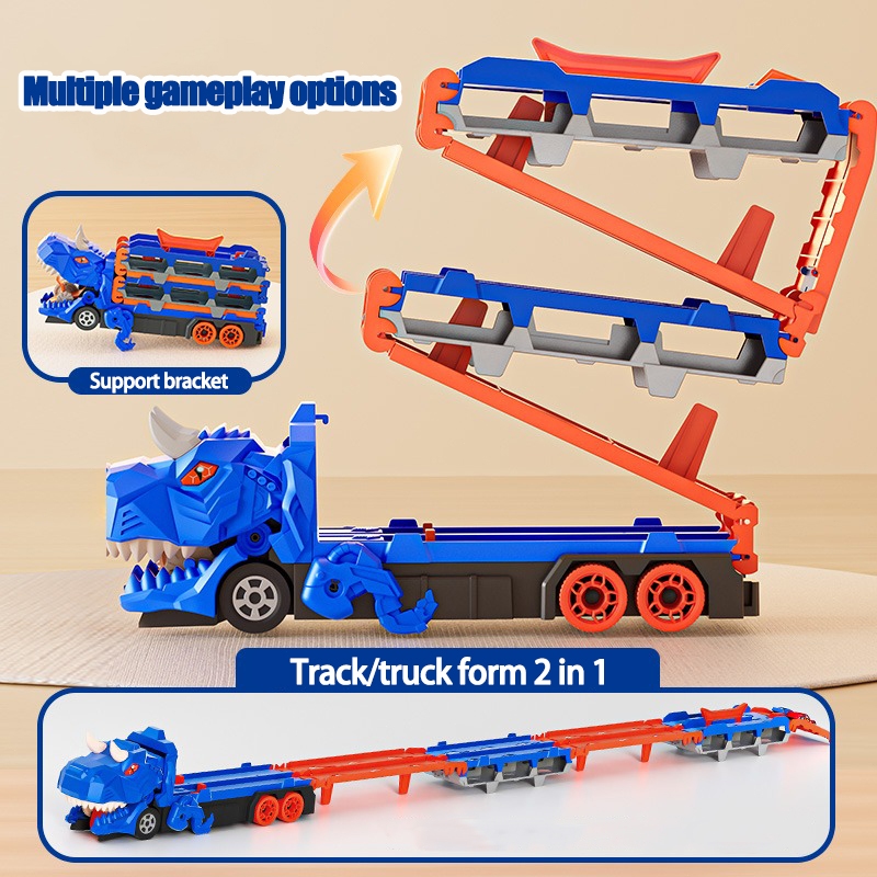 

Free 4/6/12 Mobil CarMainan Mobil Anak Truk Dinosaurus Dino Truck Swallowing Cars 157cm Deformed