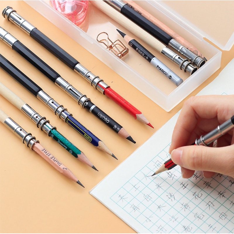 

Pencil Extender Alat Penyambung Pensil Metal 2 Slots