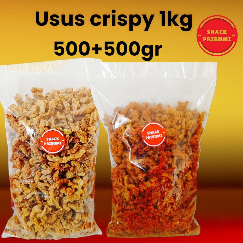 

usus crispy 1 kg 2 varian rasa gurih pedas
