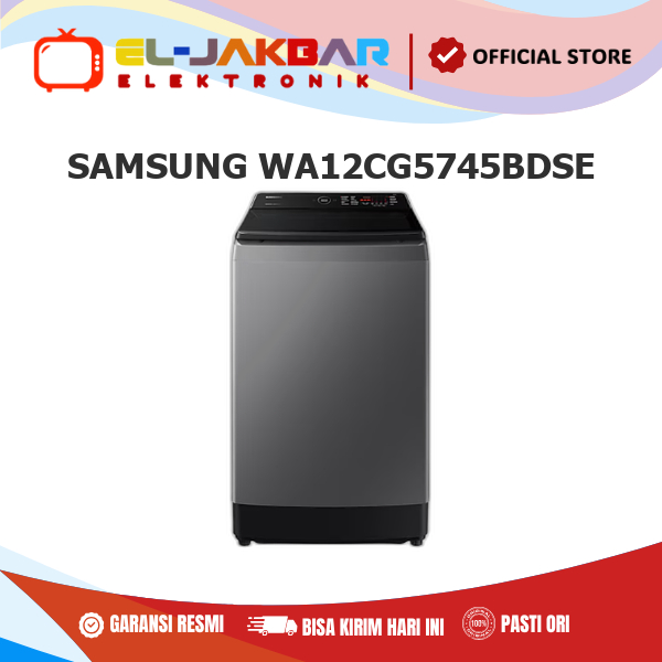 SAMSUNG WA12CG5745BDSE Mesin Cuci 12 kg Top Loading Washer Ecobubble™ WA12CG5745BD