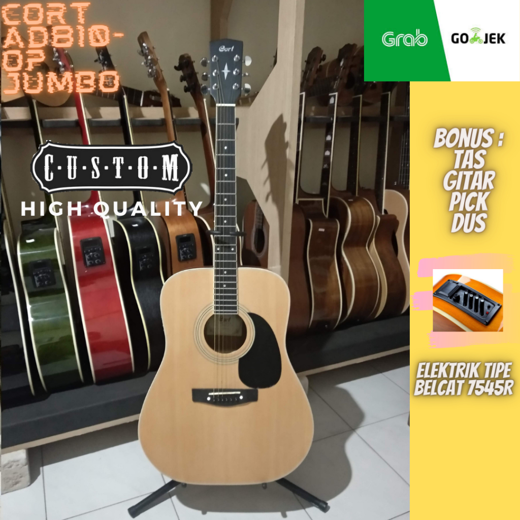 Gitar Akustik Cort tipe AD810-OP Jumbo custom