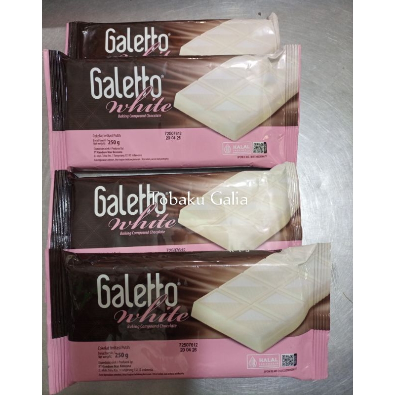 

COKLAT COMPOUND GALETTO DARK & WHITE 250GRM