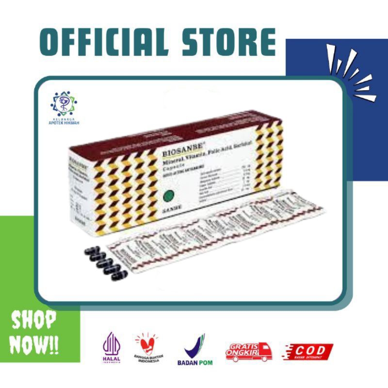 Biosanbe tablet suplemen multivitamin kesehatan Ibu hamil mineral vitamin