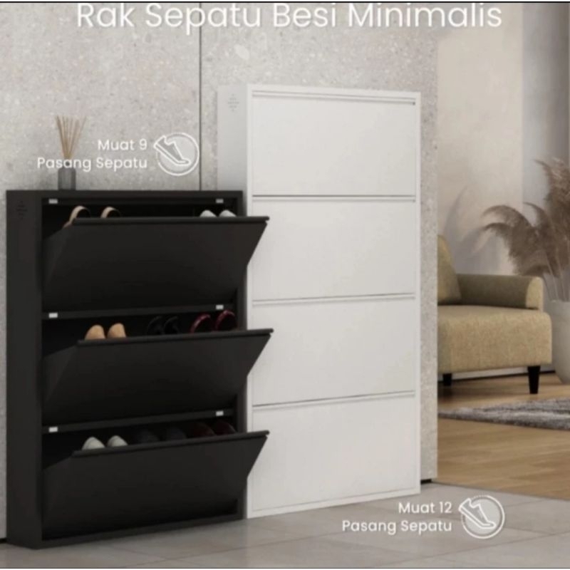 rak sepatu besi Gion Pira