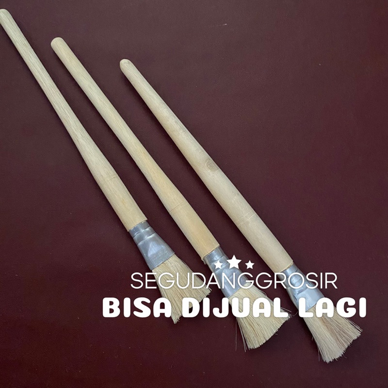6 PCS DAN 1 LUSIN KUAS KUE MURAH / KUAS KUE KAYU / KUAS MENTEGA / KUAS PANGGANGAN / KUAS KUE KAYU MU