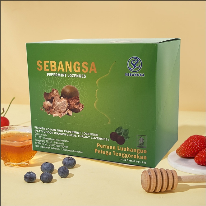 

SEBANGSA Permen Lo Han Guo – Peppermint Lozenges Herbal Melegakan Tenggorokan & Menyegarkan Nafas
