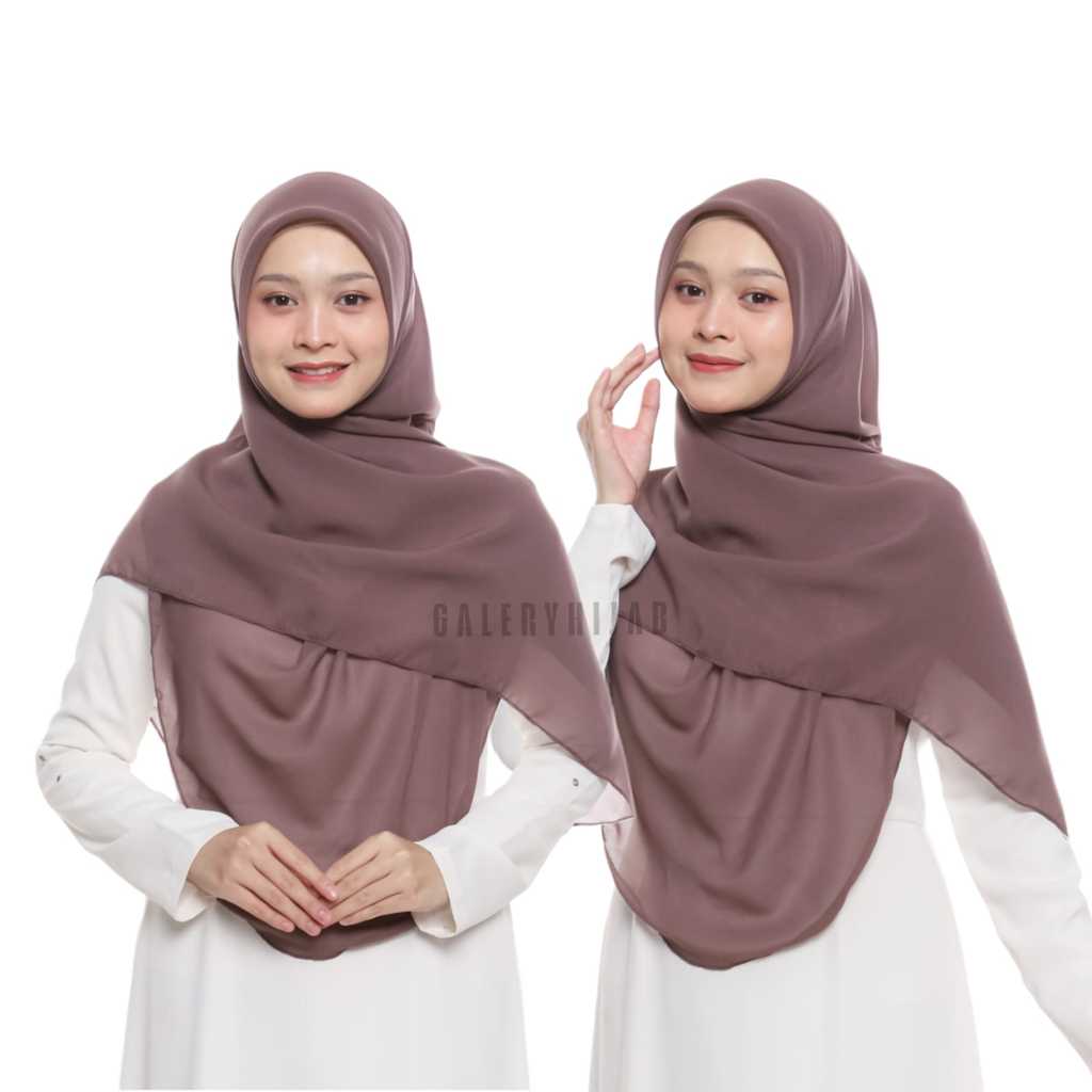 Hijab Malaysia Segi Empat Oval | Segiempat Syar'i Masa Kini | Segeimpat Curve Oval 130x130cm Kekinia