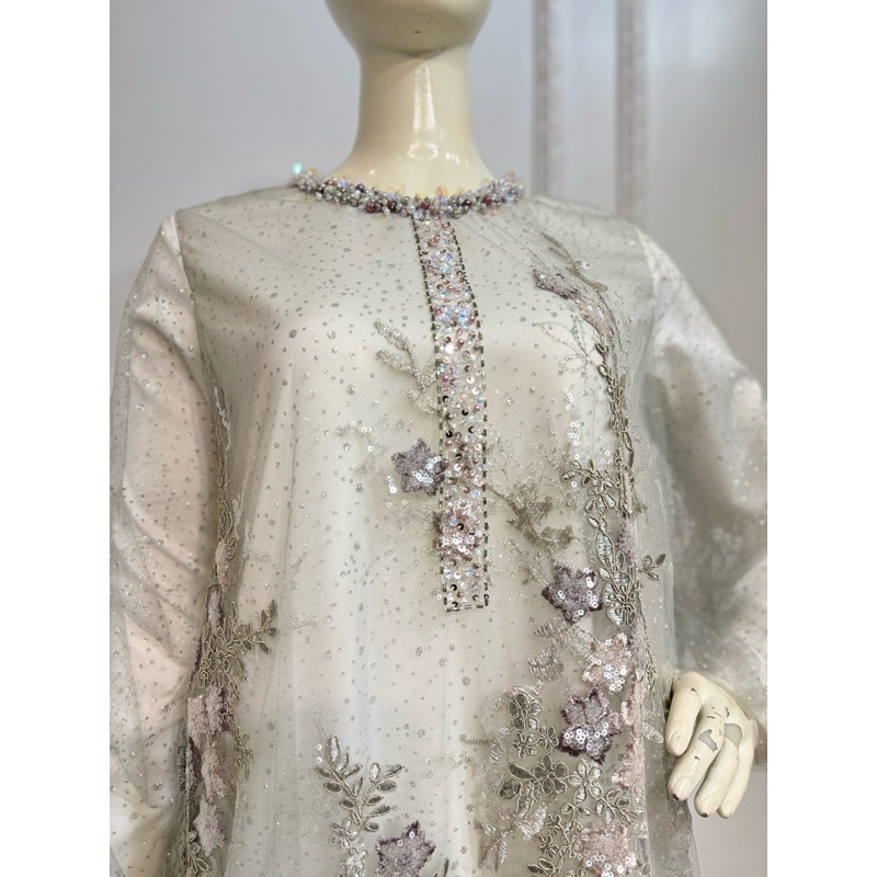 EXCLUSIVE BW SAGE SUGAR FLORAL BEADS BRIDESMAID