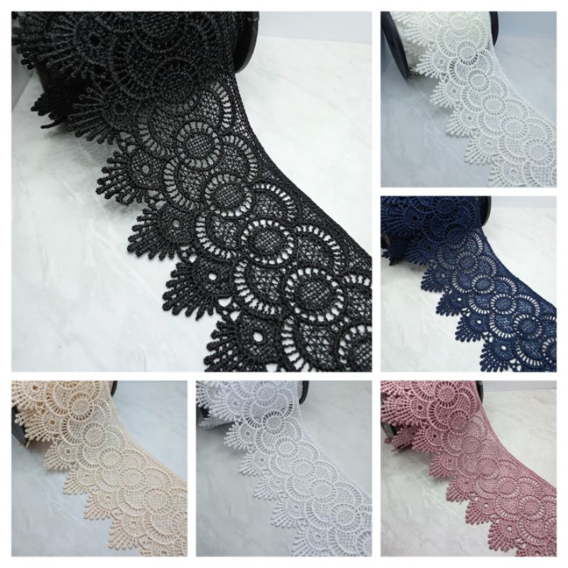 1 METER RENDA BORDIR GYPER,RENDA GUIPER