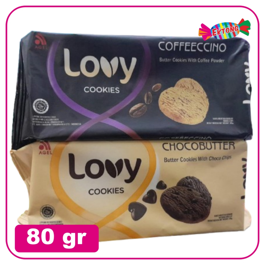 LOVY COOKIES 80 gram All Varian - COFFEECCINO / CHOCOBUTTER