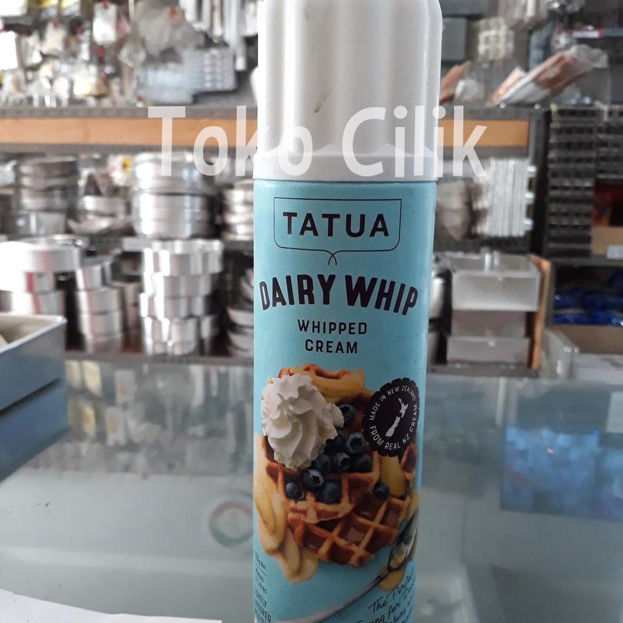 

aerosol/whip/cream/dairy/spray/250gr/tatua/dekor/topping/makan/minuman