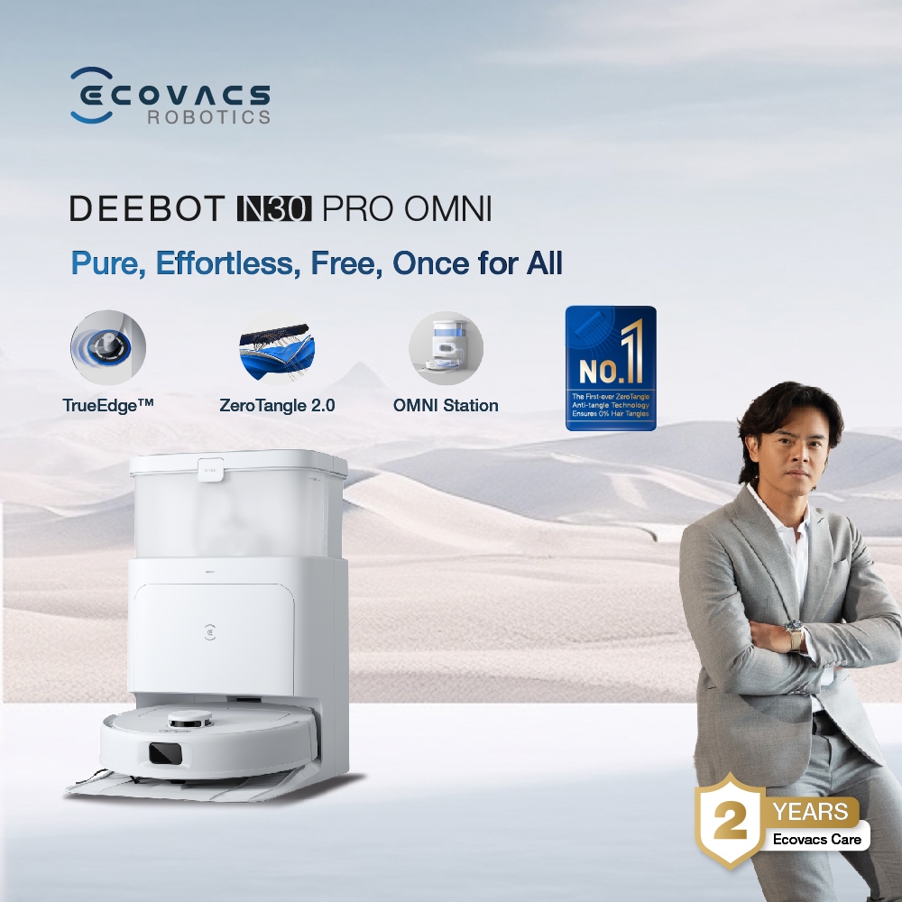 Ecovacs DEEBOT N30 PRO OMNI Robot Vacuum Cleaner Sapu Vacum Pel Vakum Mop