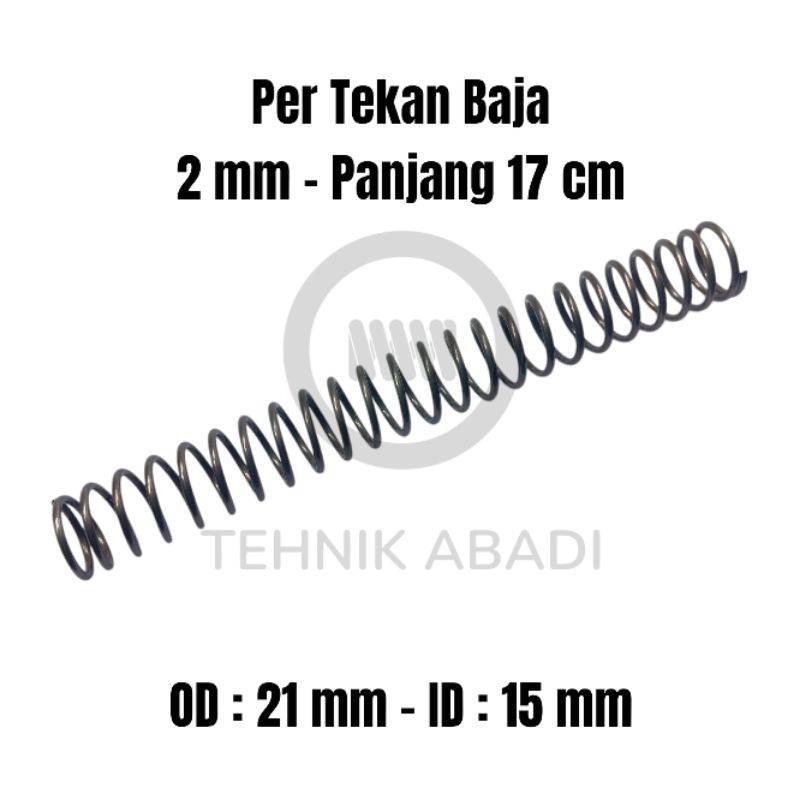 Per Spring Tekan Baja 2 mm Panjang 170 mm