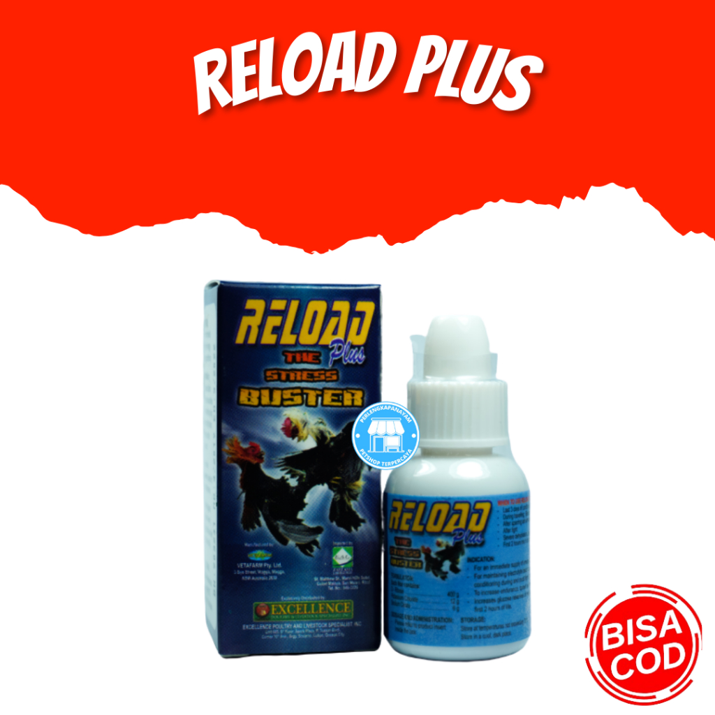 RELOAD PLUS 5 ML Suplemen Energi Ayam Sabung Obat Kuat Ayam Aduan