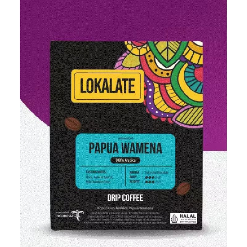 

PO3D - Lokalate Drip Coffee Papua Wamena 5 Sachet - 100% Arabica Semi Washed Process