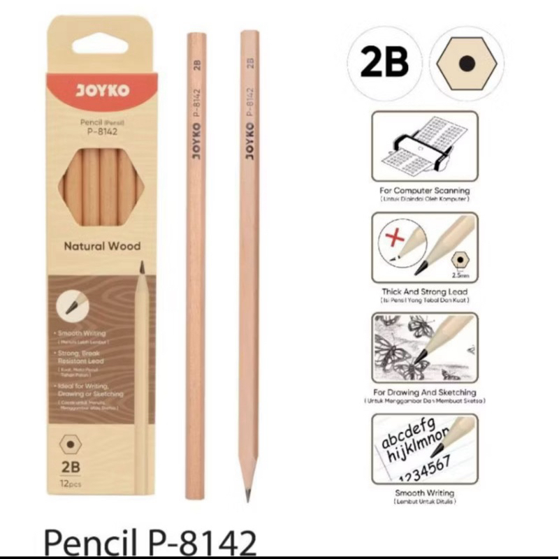 

PENSIL SERUT 2B JOYKO P-8142