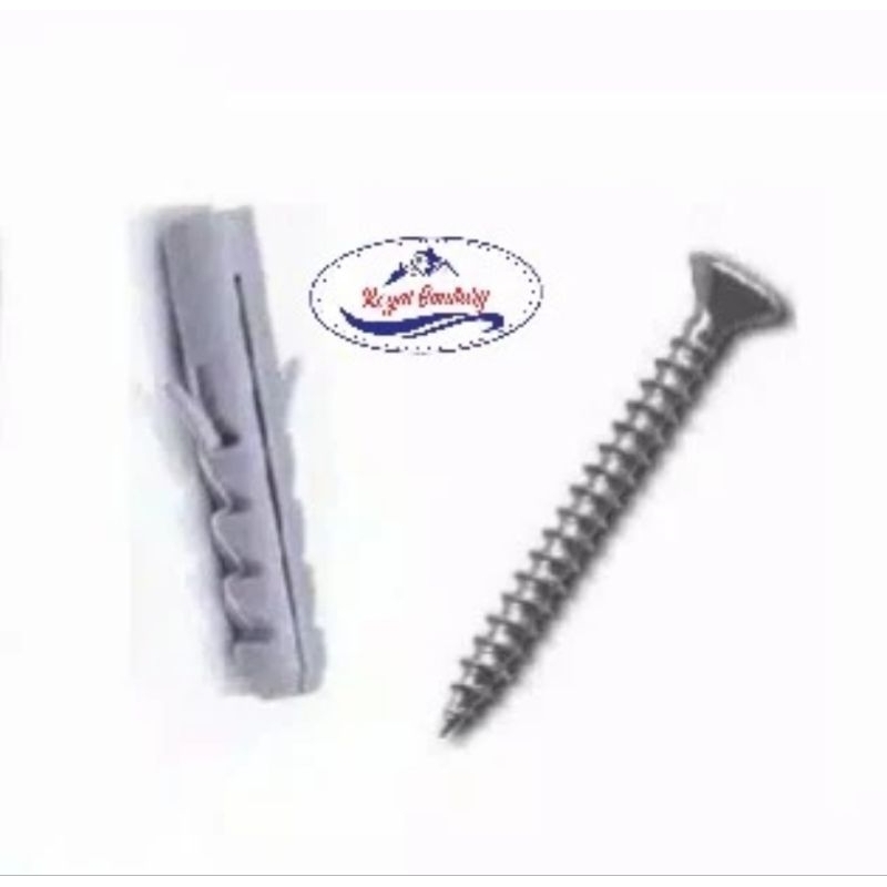 Baut Dan Fisher Sepasang Baut Sekrup Fisher 6X1 S6 1 set baut Sekrup